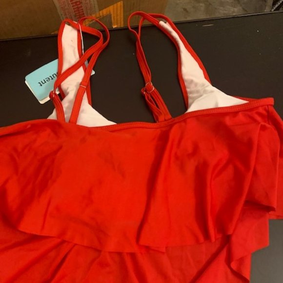 Adisputent Red Top/Polka Dot Bottoms Bikini M NWT - Picture 5 of 10